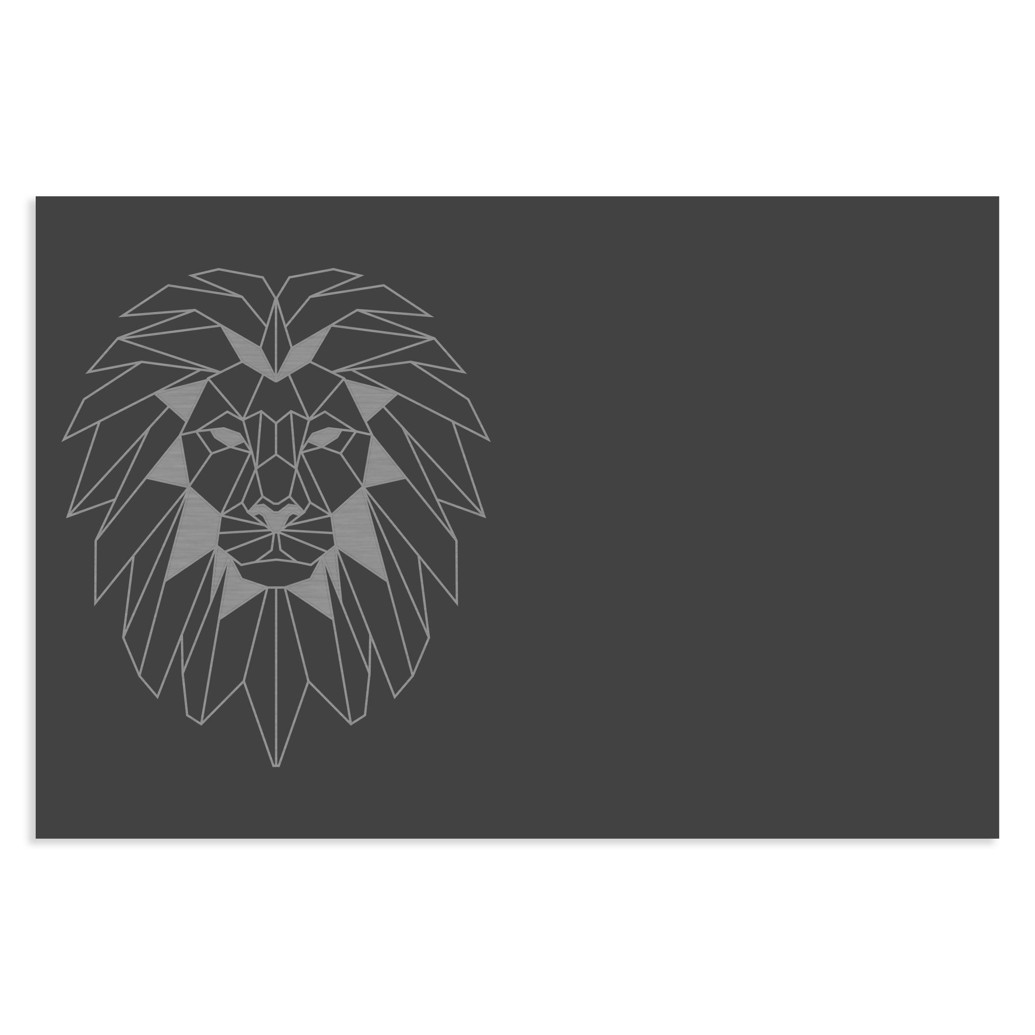 Edelstahlschild Geometrische Figuren,120 X 80 mm, Anthrazit, Weiß, oder Edelstahl