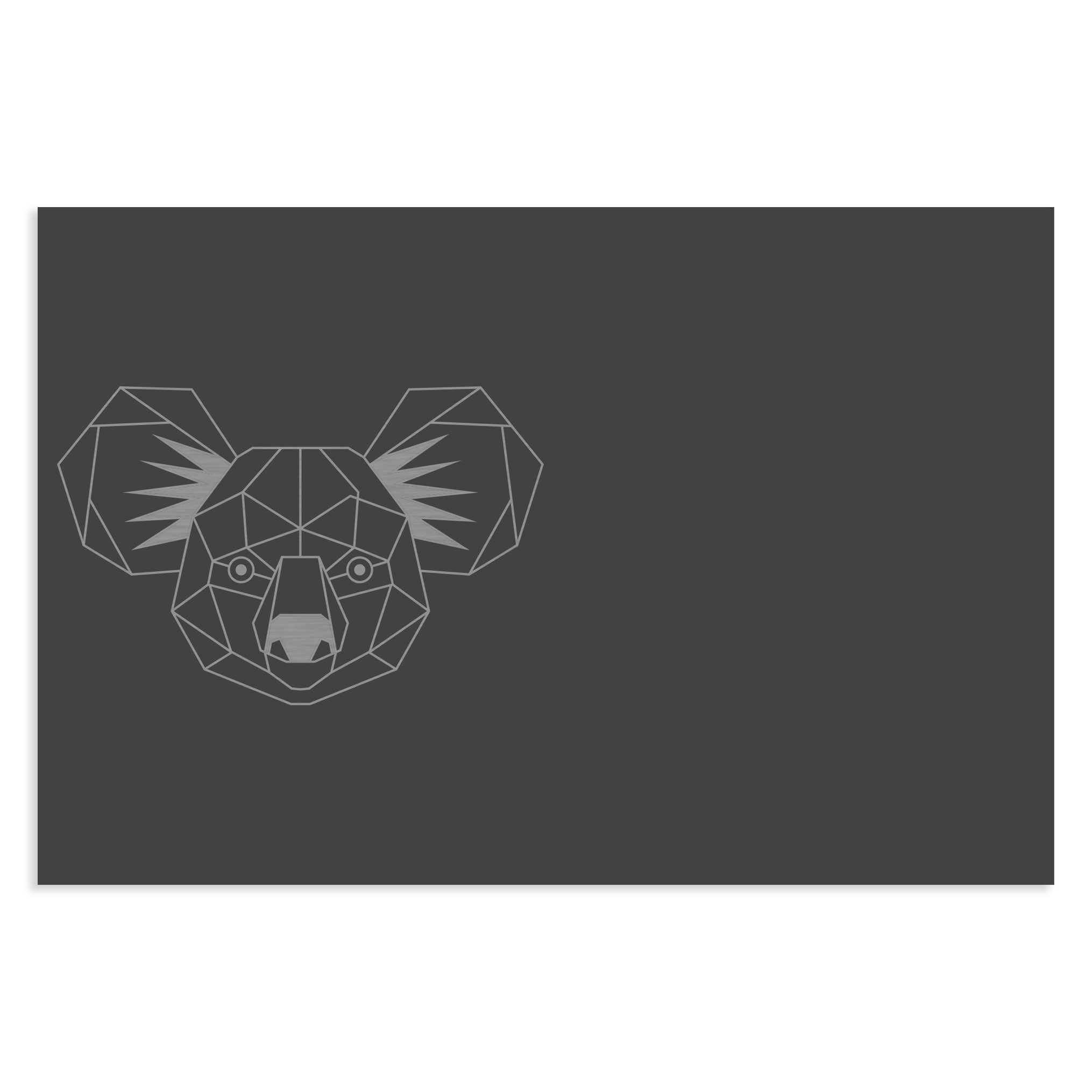 Edelstahlschild Geometrische Figuren,120 X 80 mm, Anthrazit, Weiß, oder Edelstahl